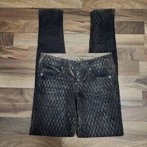 True Religion Halle Mojave‎ Lonestar Snakeskin Skinny Jeans Size 24 Euc